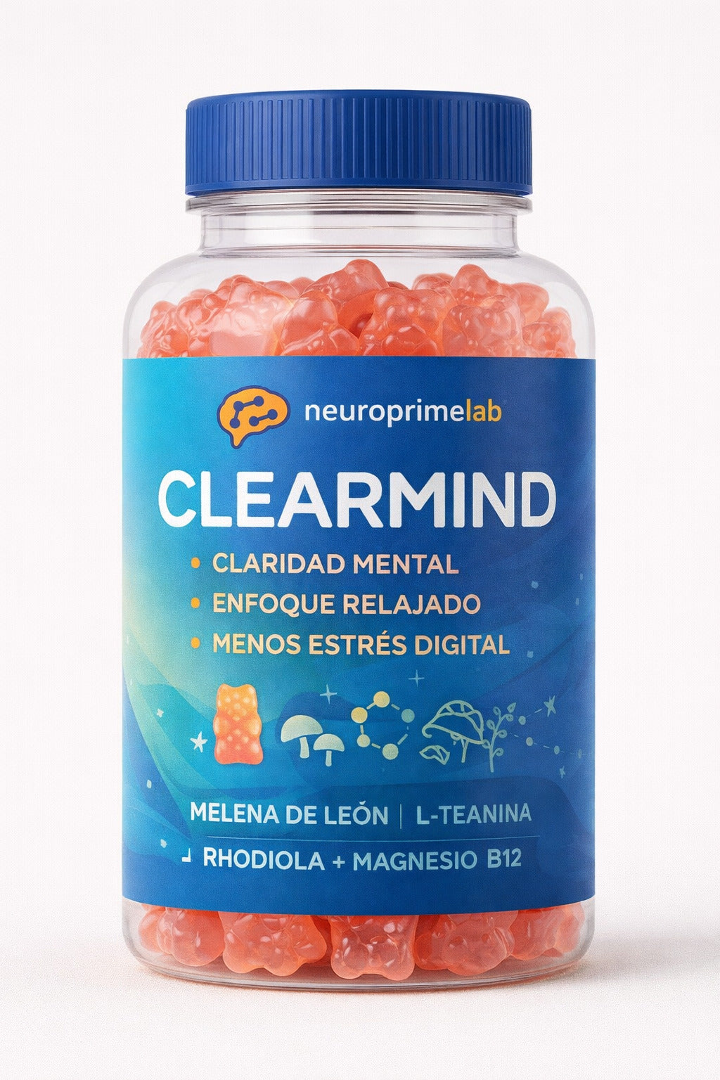 CLEARMIND - Claridad Mental para Trabajadores Home Office - 60 gomitas
